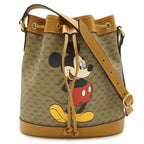 Gucci Micro GG Disney Collaboration Mickey Mouse Small Bucket Bag Drawstring