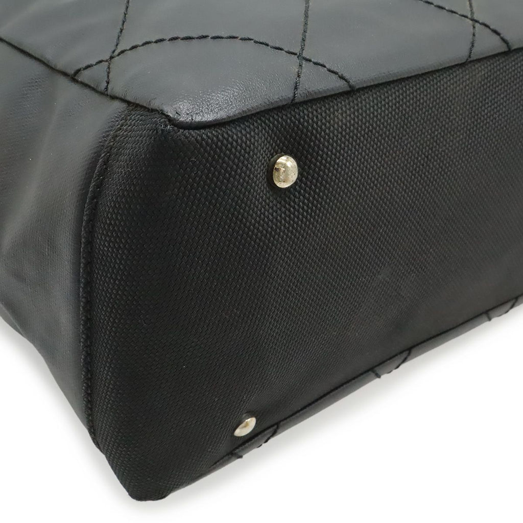 Chanel Paris Biarritz Tote MM Black Silver — view 3