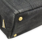 Prada Canapa Tote Denim Nero Black Gold Domestic Boutique Purchased — view 3