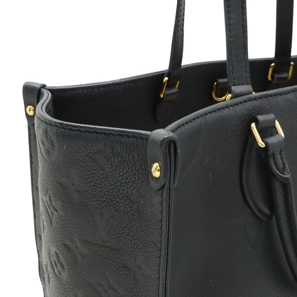 Louis Vuitton Monogram Empreinte On The Go MM Tote 2-Way Shoulder Noir Black — view 7