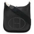 Hermes Evelyne II 2 PM Shoulder Bag Crossbody Taurillon Clemence Leather Black