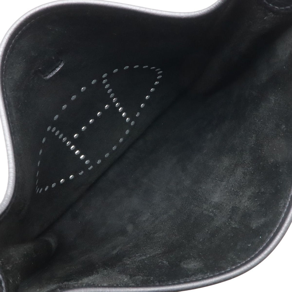 Hermes Evelyne II 2 PM Shoulder Bag Crossbody Taurillon Clemence Leather Black — view 6