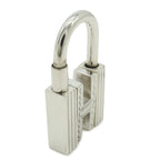 Hermes Touareg Cadena Padlock Key Charm Pendant Top Head Key Holder Silver — view 3