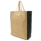 Celine Horizontal Cabas Bicolor Tote Large Shoulder Bag Vertical Leather Beige — view 2