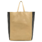 Celine Horizontal Cabas Bicolor Tote Large Shoulder Bag Vertical Leather Beige