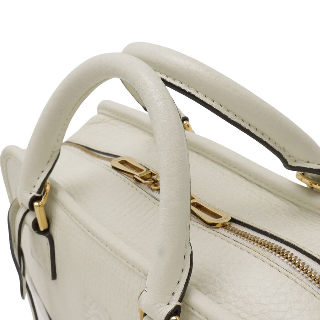 Loewe Amazona 23 Anagram Mini Bag 2-Way Leather Ivory White Gold — view 6