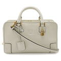 Loewe Amazona 23 Anagram Mini Bag 2-Way Leather Ivory White Gold