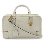 Loewe Amazona 23 Anagram Mini Bag 2-Way Leather Ivory White Gold