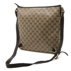 Gucci GG Crystal Abbey Shoulder Bag Crossbody Leather Beige Dark Brown — view 2