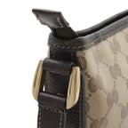 Gucci GG Crystal Abbey Shoulder Bag Crossbody Leather Beige Dark Brown — view 6