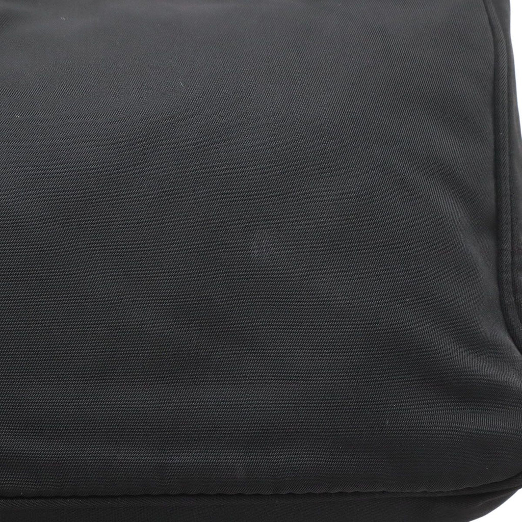 Prada Triangle Logo Pouch Mini Bag Party Nylon Nero Black Silver — view 4