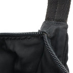 Prada Triangle Logo Pouch Mini Bag Party Nylon Nero Black Silver — view 7