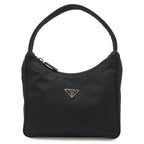 Prada Triangle Logo Pouch Mini Bag Party Nylon Nero Black Silver