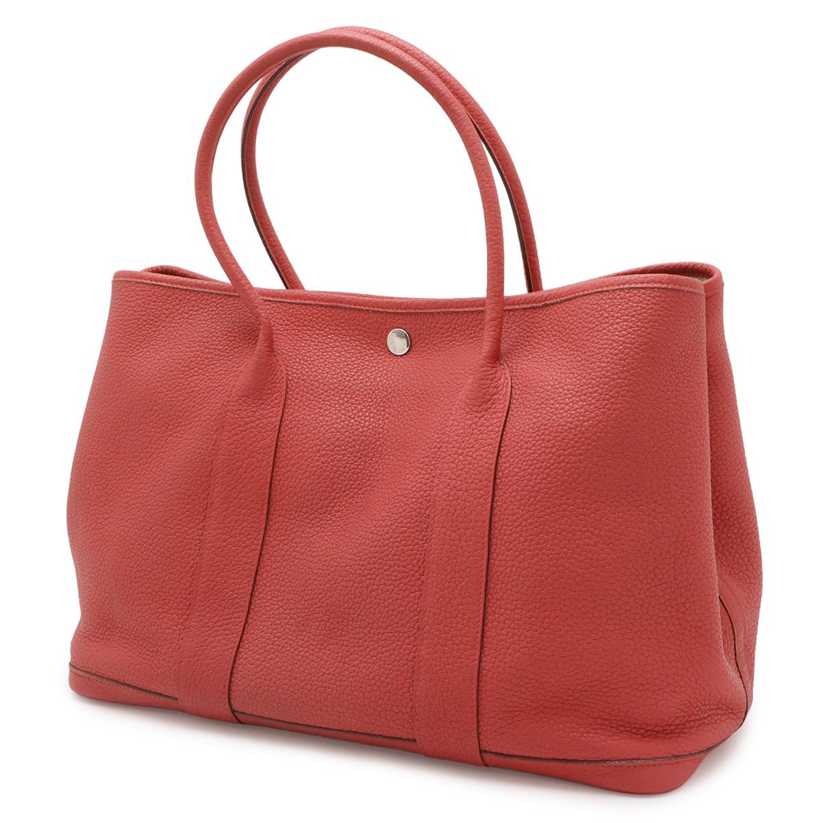 Hermes Garden Party PM Tote Negonda Leather Rose Azalea Pink Silver — view 2