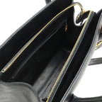 Chanel Blanc Stitch 2-Way Shoulder Bag Chain Leather Black Gold — view 6