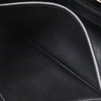 Prada Galleria Striped Triangle Handbag Saffiano Leather Nero Black White — view 8