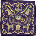 Hermes Scarf Petit Carre Bibliotheque Library Silk Purple Multicolor