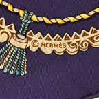 Hermes Scarf Petit Carre Bibliotheque Library Silk Purple Multicolor — view 3
