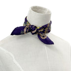 Hermes Scarf Petit Carre Bibliotheque Library Silk Purple Multicolor — view 5