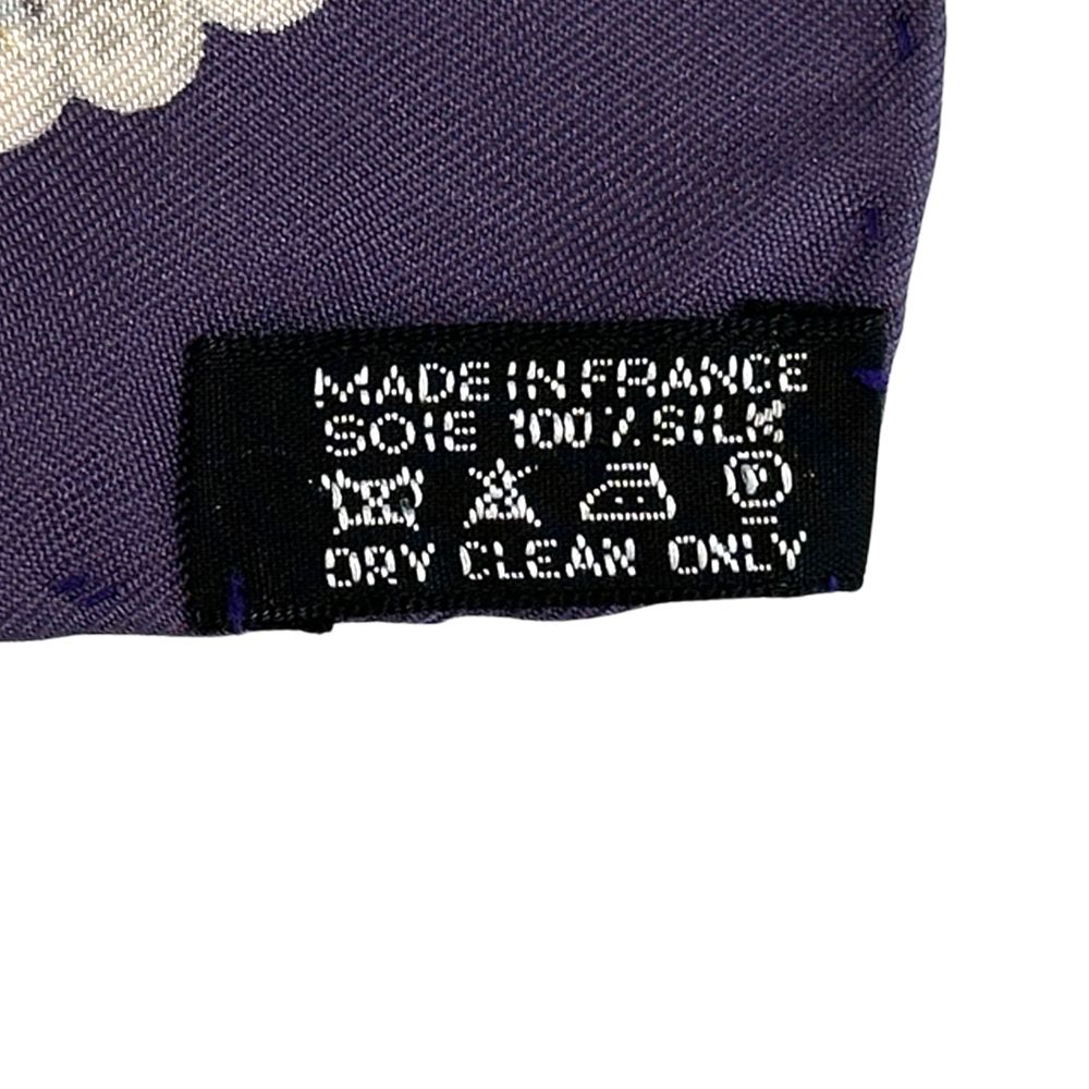 Hermes Scarf Petit Carre Bibliotheque Library Silk Purple Multicolor — view 4