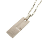 Gucci Logo Plate 925 Sterling Silver Necklace Pendant — view 4
