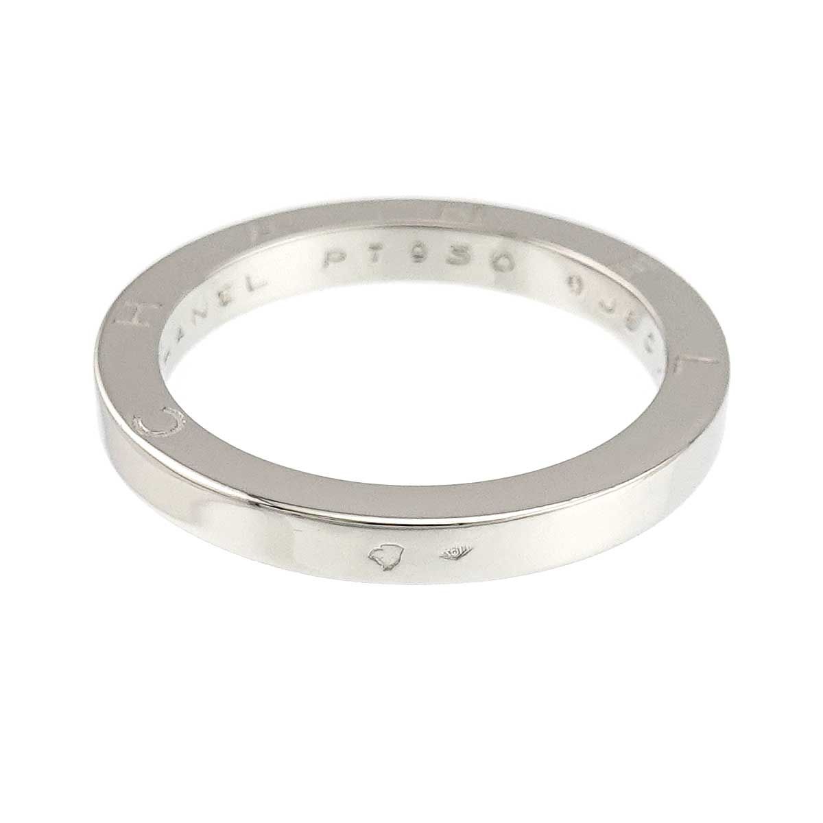 Chanel Signature Ring Pt Platinum Logo