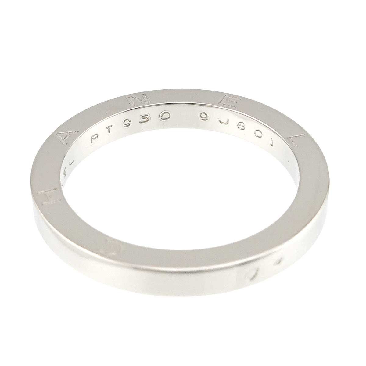 Chanel Signature Ring Pt Platinum Logo