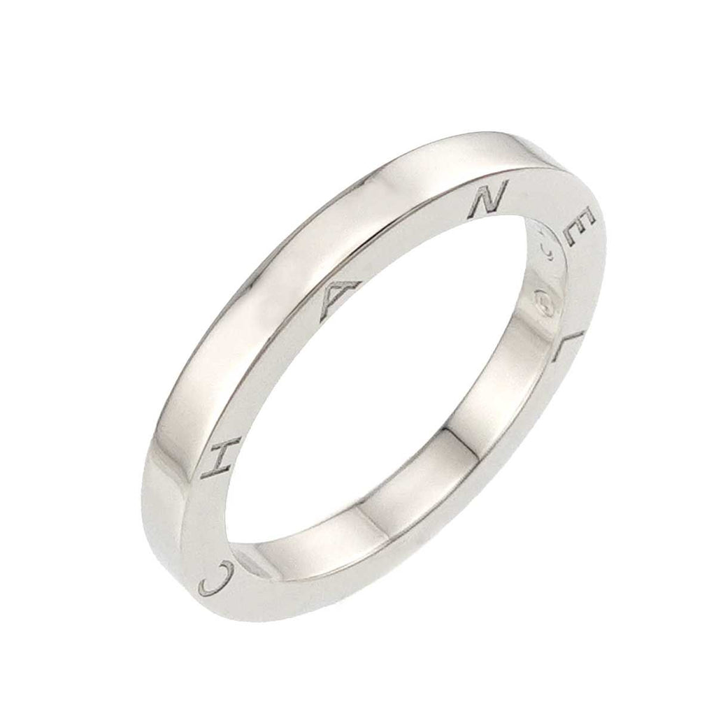 Chanel Signature Ring Pt Platinum Logo