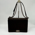 Chanel Shoulder Bag Leather Black Chain