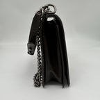 Chanel Shoulder Bag Leather Black Chain — view 3