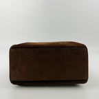 Chanel CC Logo Tote Shoulder Bag Brown Suede No 5 Vintage — view 8