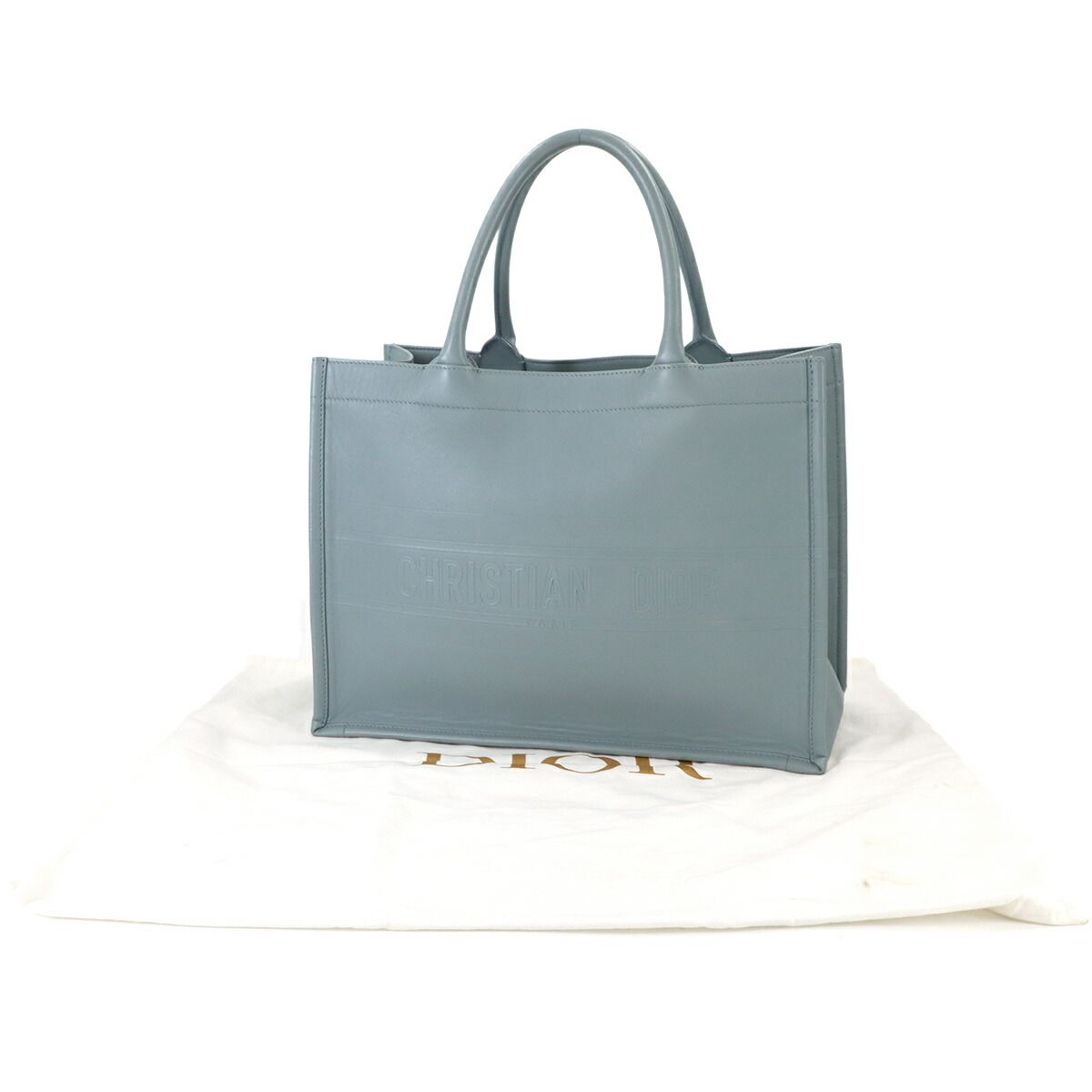 Dior Book Tote Leather Gray — view 2