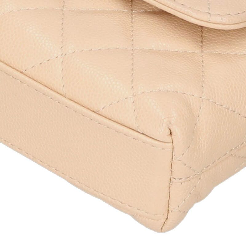 Chanel Coco Handle Mini Gold Caviar Leather Shoulder Bag — view 4