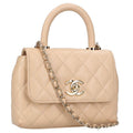 Chanel Coco Handle Mini Gold Caviar Leather Shoulder Bag