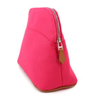 Hermes Bolide Pouch MM Cotton Canvas Hibiscus Silver — view 3