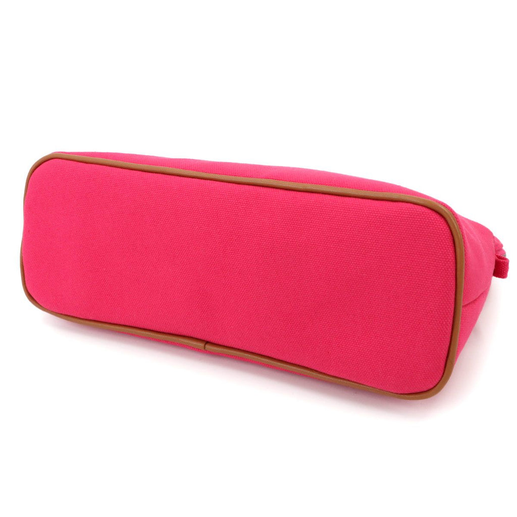 Hermes Bolide Pouch MM Cotton Canvas Hibiscus Silver — view 4