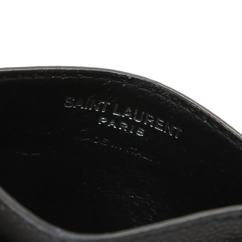 Saint Laurent Cassandra Card Case Holder Leather Black — view 7