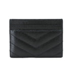 Saint Laurent Cassandra Card Case Holder Leather Black — view 3