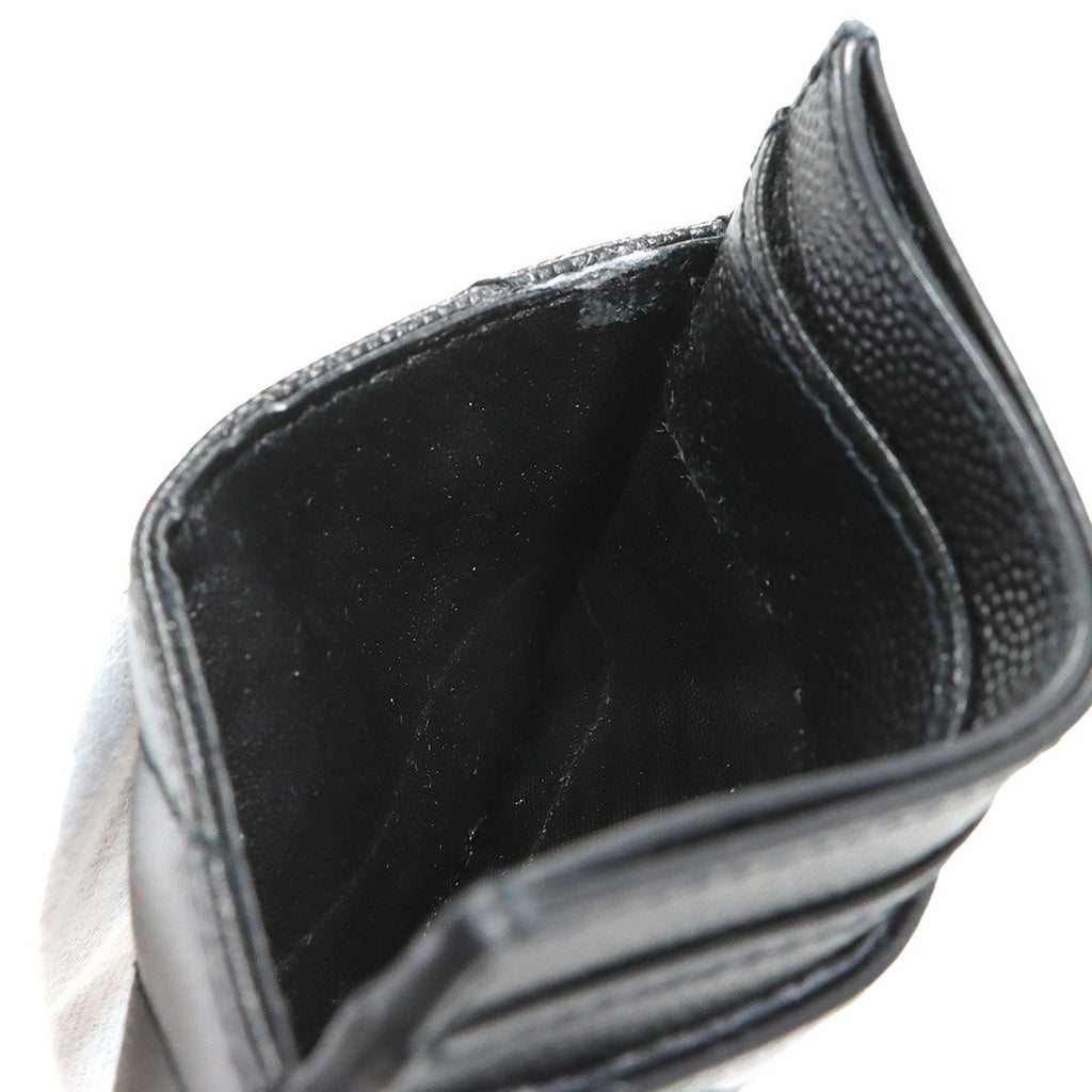 Saint Laurent Cassandra Card Case Holder Leather Black — view 9