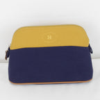Hermes Bolide Mini Boxed Pouch Cotton Ocher Navy
