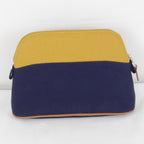 Hermes Bolide Mini Boxed Pouch Cotton Ocher Navy — view 2