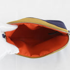 Hermes Bolide Mini Boxed Pouch Cotton Ocher Navy — view 4