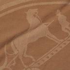 Hermes Losange New Libris Cashmere Scarf Brown — view 6
