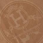 Hermes Losange New Libris Cashmere Scarf Brown — view 5