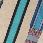 Hermes Carre Geant Cashmere Silk 140 Duo D'etriers Large Scarf Blue Multicolor — view 8
