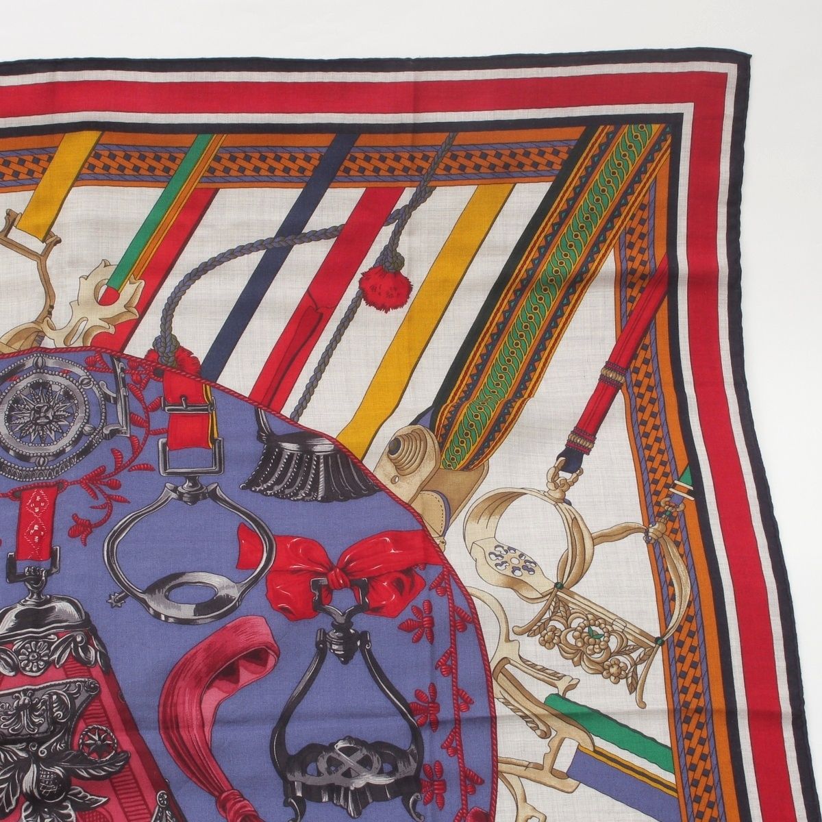Hermes Carre Geant Cashmere Silk Duo D'etriers Armor Duo Large 140 Scarf — view 3