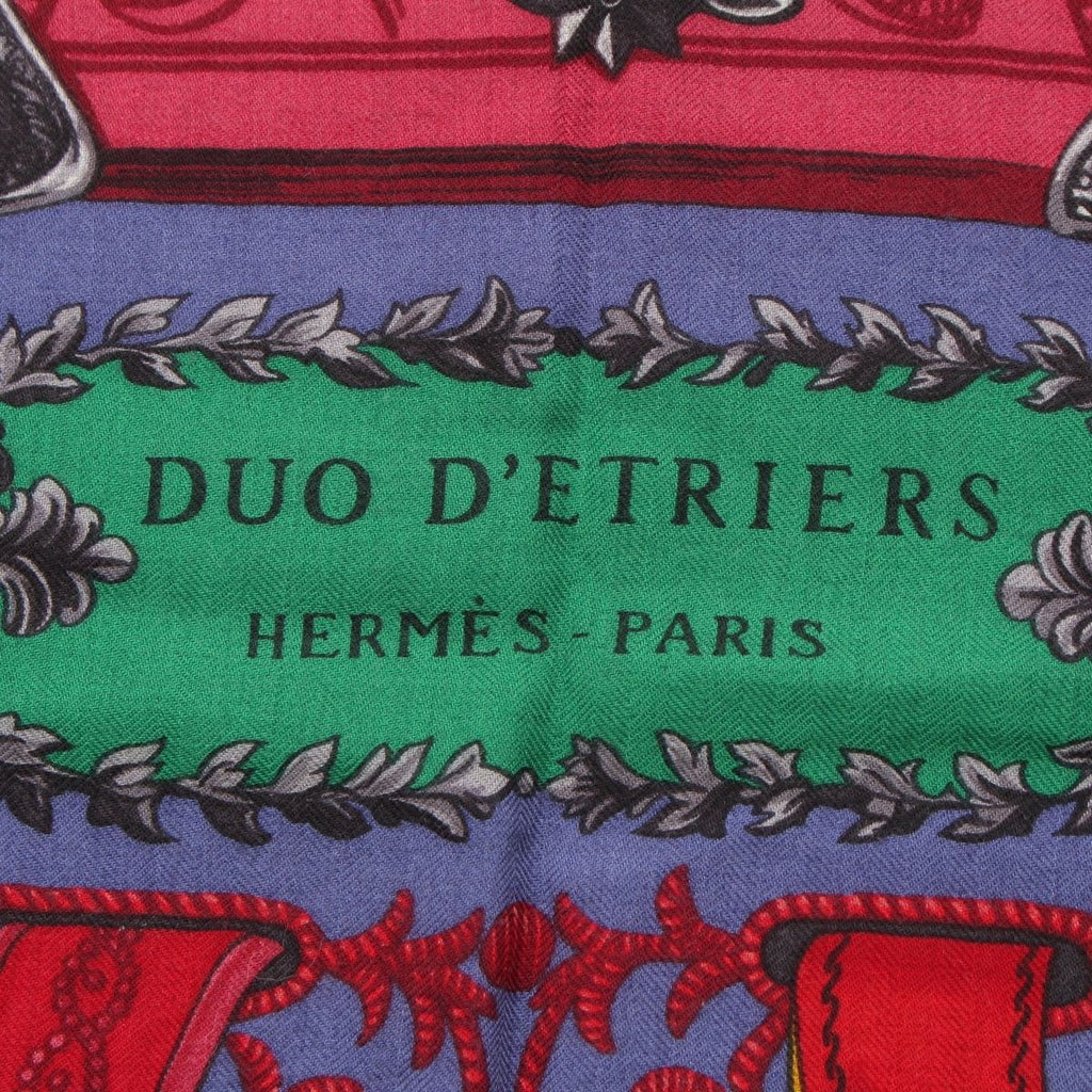 Hermes Carre Geant Cashmere Silk Duo D'etriers Armor Duo Large 140 Scarf — view 7