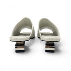 Hermes Idol Sandals Shoes Leather White Chaine D'ancre Mules — view 5