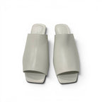 Hermes Idol Sandals Shoes Leather White Chaine D'ancre Mules — view 2