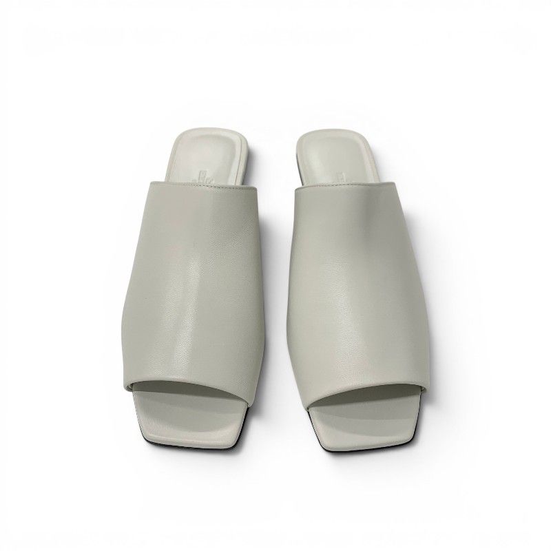 Hermes Idol Sandals Shoes Leather White Chaine D'ancre Mules — view 2